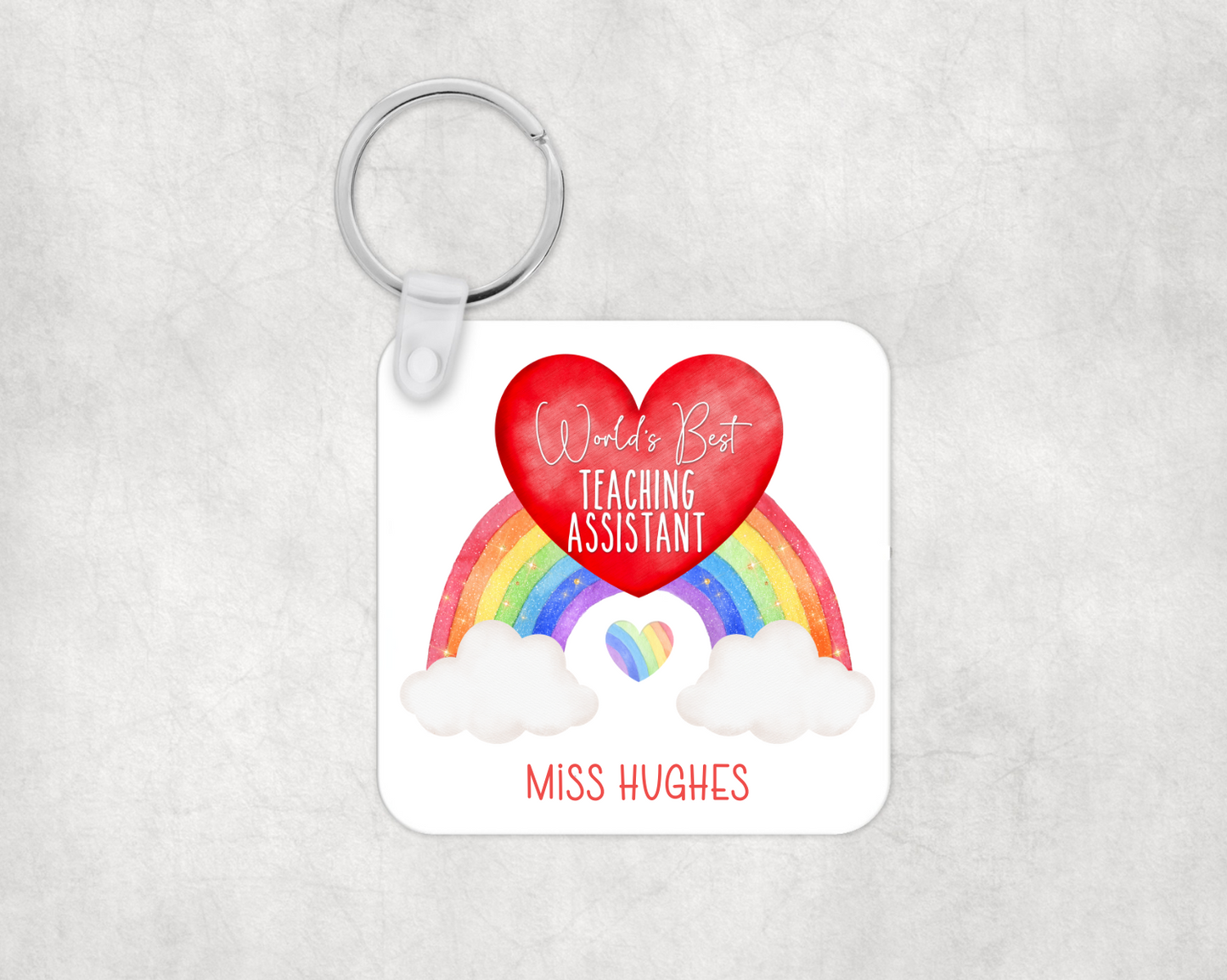 Personalised Worlds Best Teaching Assistant Keyring