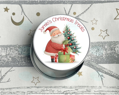 Personalised Santa Christmas Treats Tin