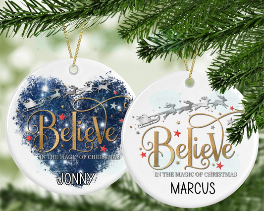 Personalised Believes Tree Decoration