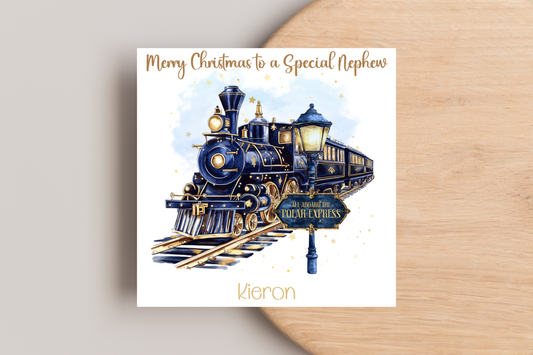 Personalised Christmas Express Christmas Card