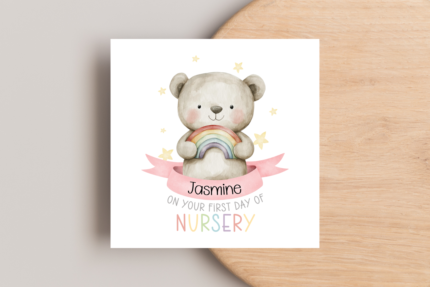Personalised On Your First Day of Nursery Card