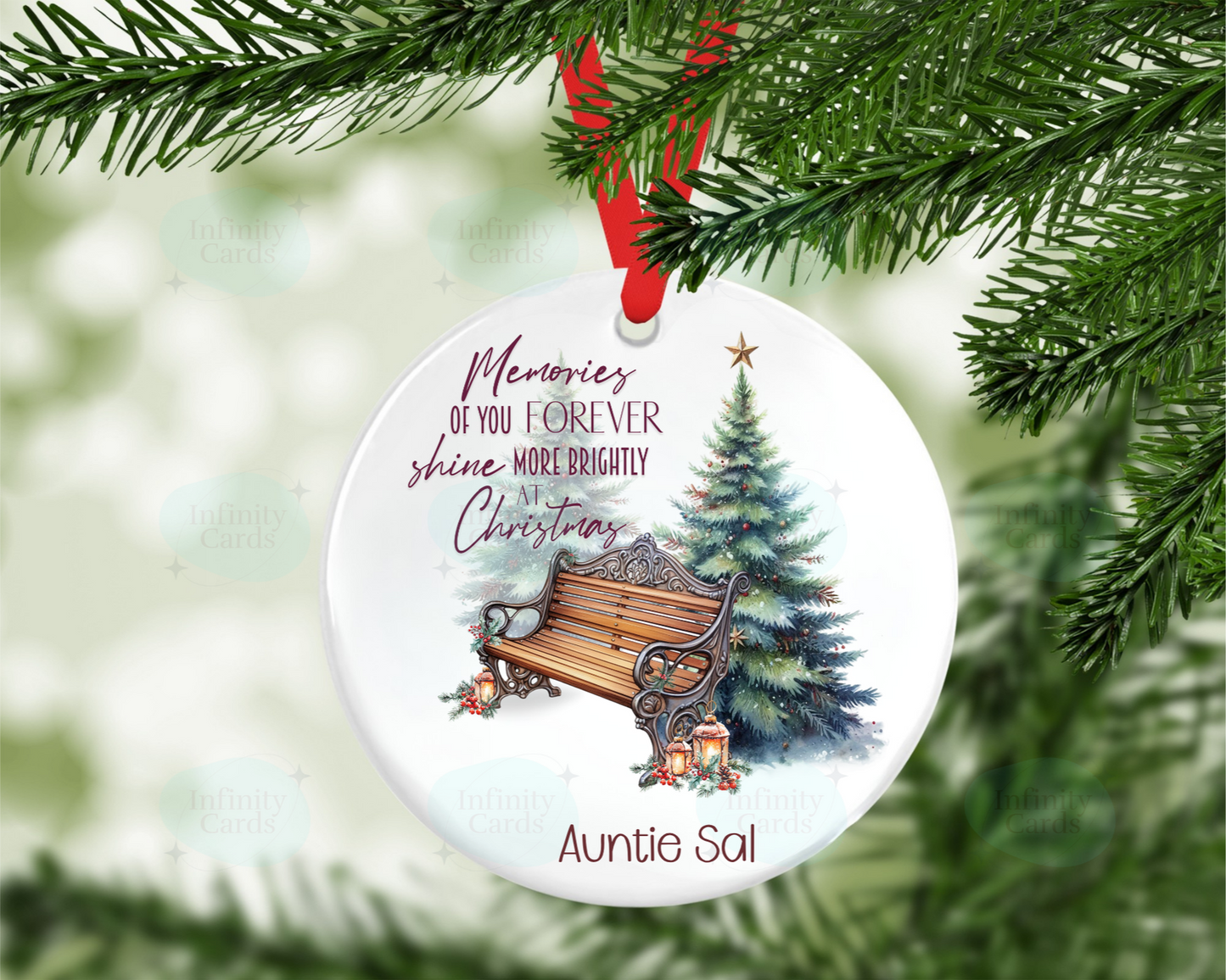 Memories of You Forever Shine More Brightly at Christmas Photo Christmas Tree Decoration