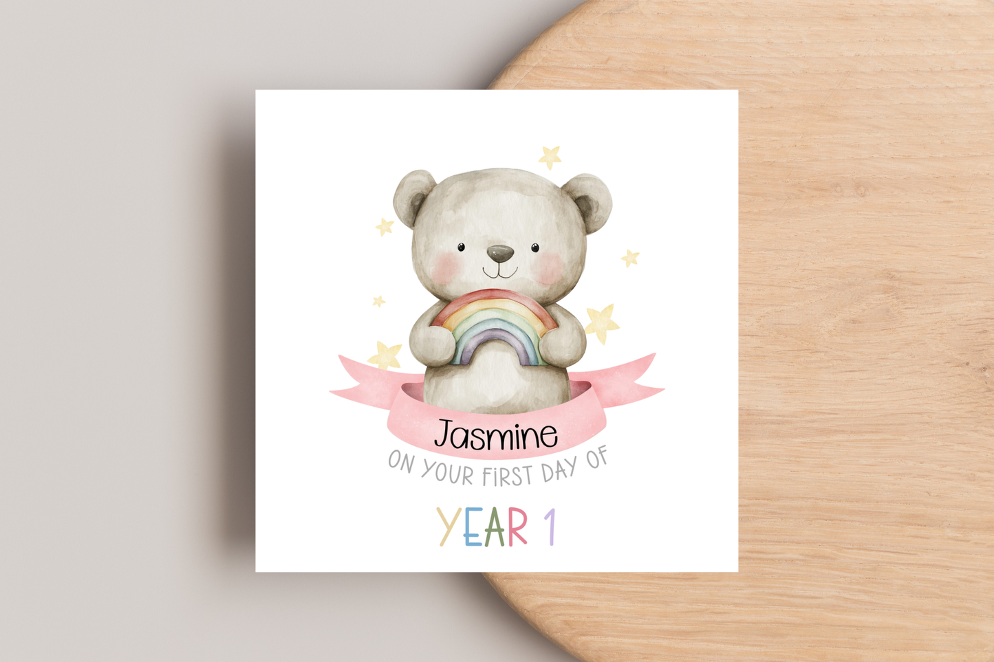 Personalised On Your First Day of Year 1 Card