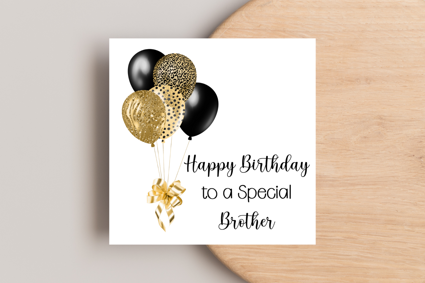 Personalised Gold Balloons Birthday Card