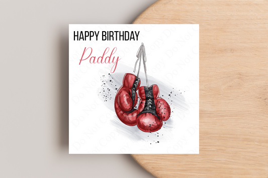 Personalised Boxing Birthday Card