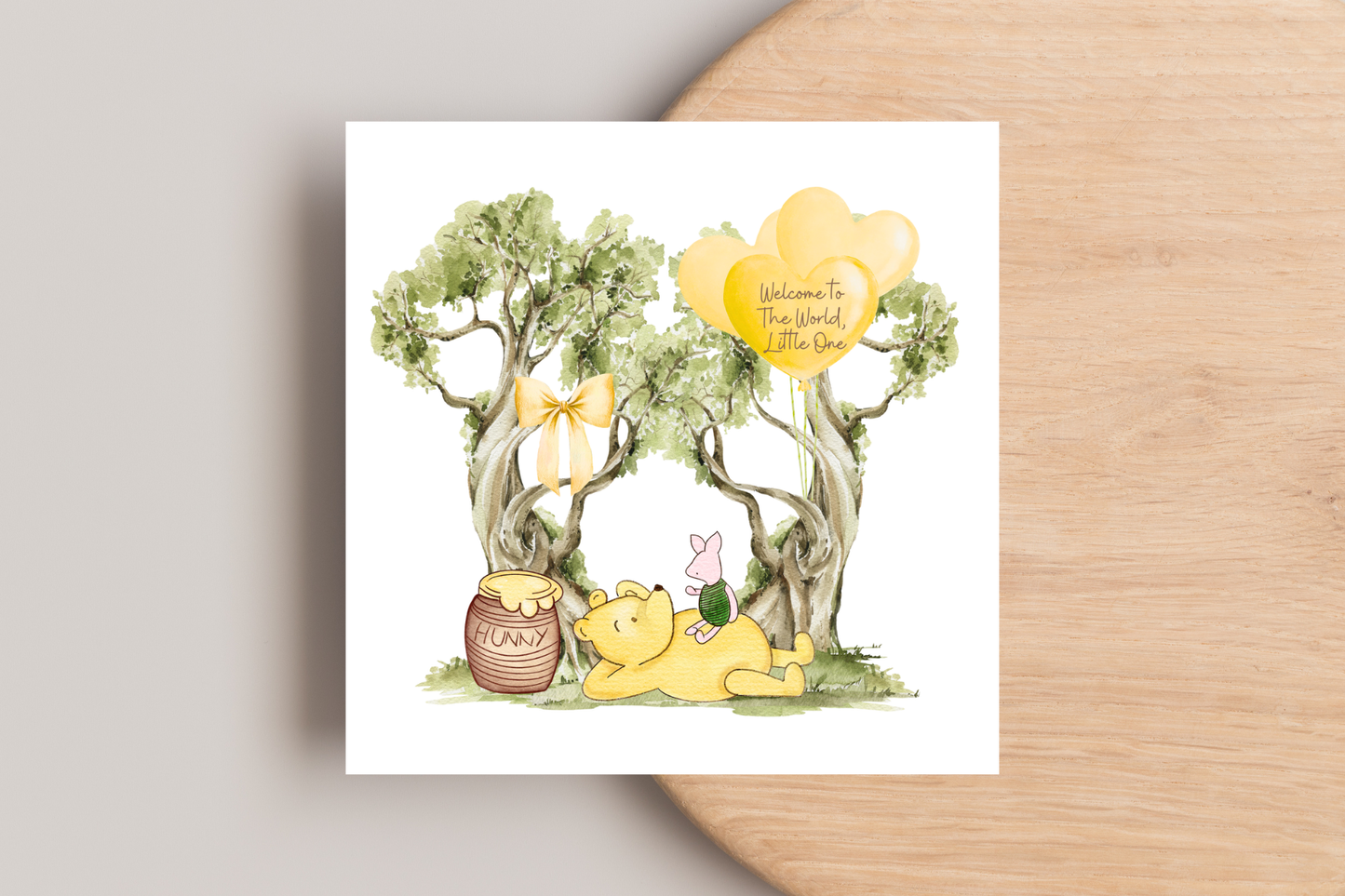 Welcome to the World Little One Pooh Bear Card