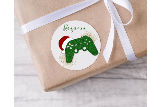 Personalised Christmas Gaming Controller Christmas Present Labels