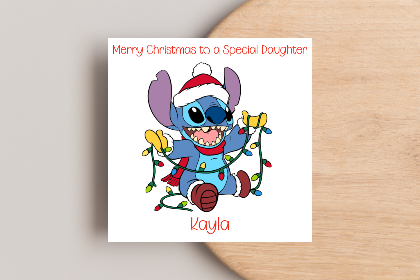 Personalised Stitch Christmas Card