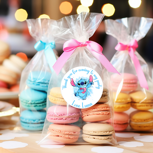 24 X Stitch Thank You For Coming To My Party Stickers: Personalise Your Party Favours!