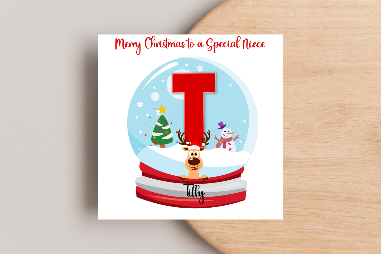 Personalised Snow Globe Christmas Card