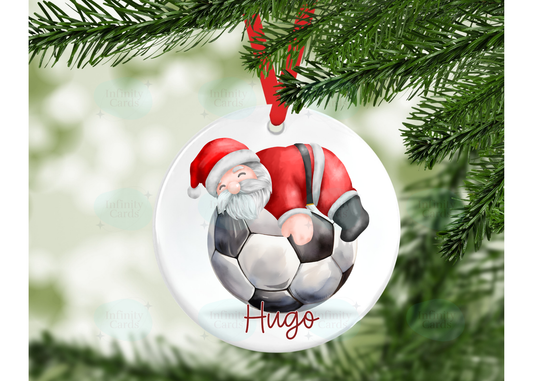 Personalised Football Themed Tree Decoration