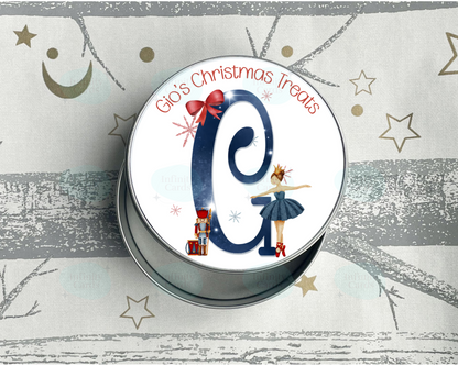 Personalised Christmas Ballerina Treat Tin
