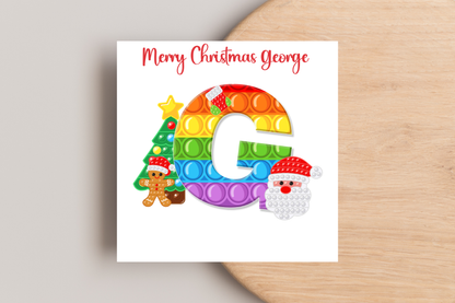 Personalised Christmas Popper Toy Christmas Card