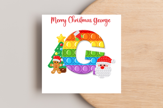 Personalised Christmas Popper Toy Christmas Card