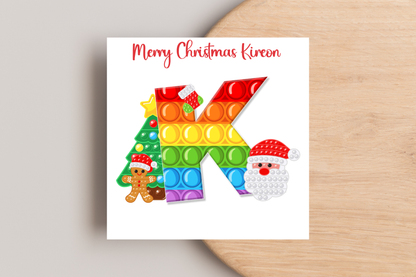 Personalised Christmas Popper Toy Christmas Card