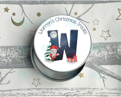 Personalised Santa Christmas Treats Tin
