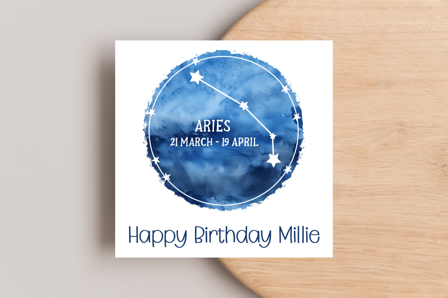 Personalised Star Sign Birthday Card