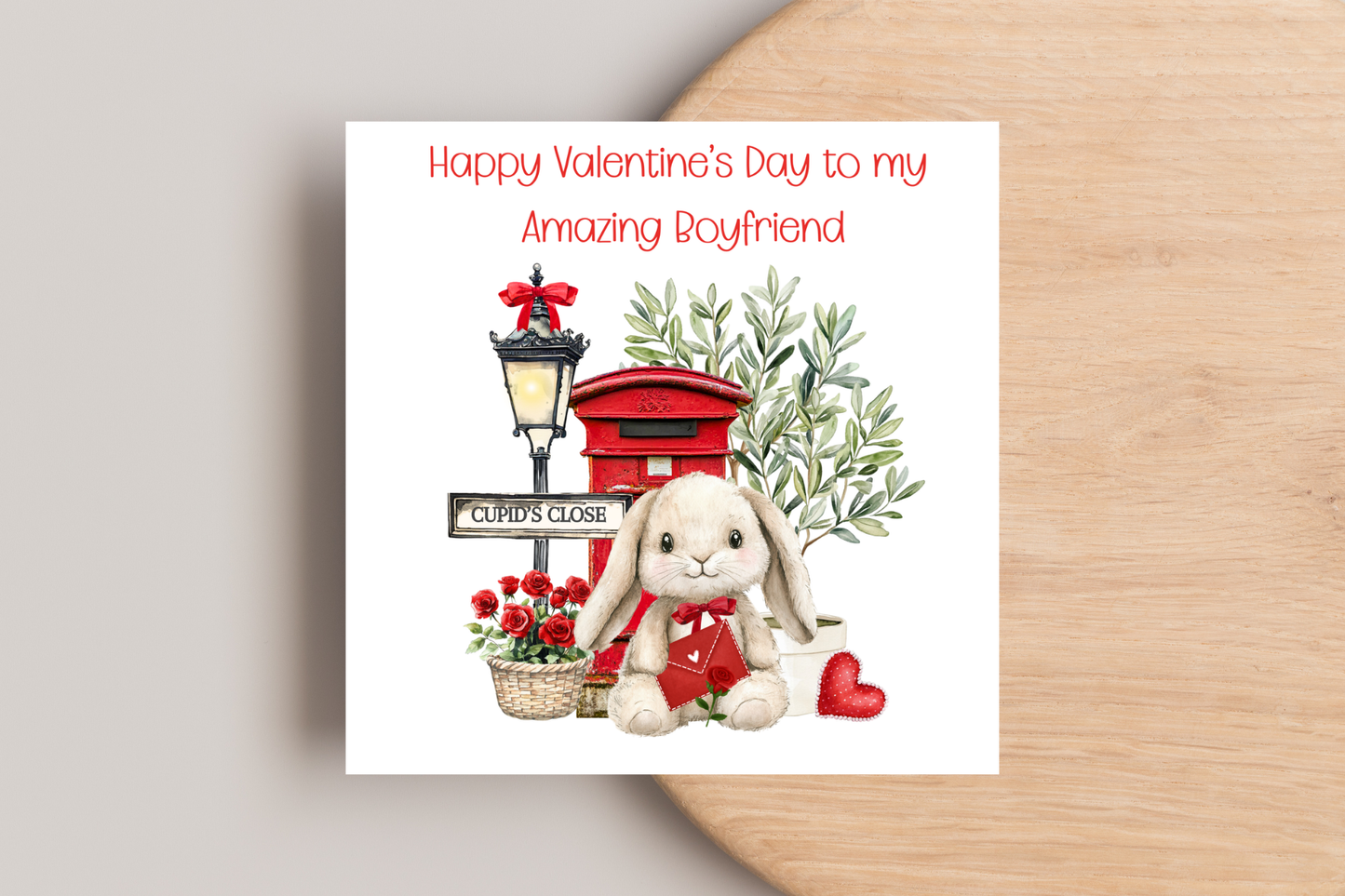 Cute Bunny Valentine's Day Card