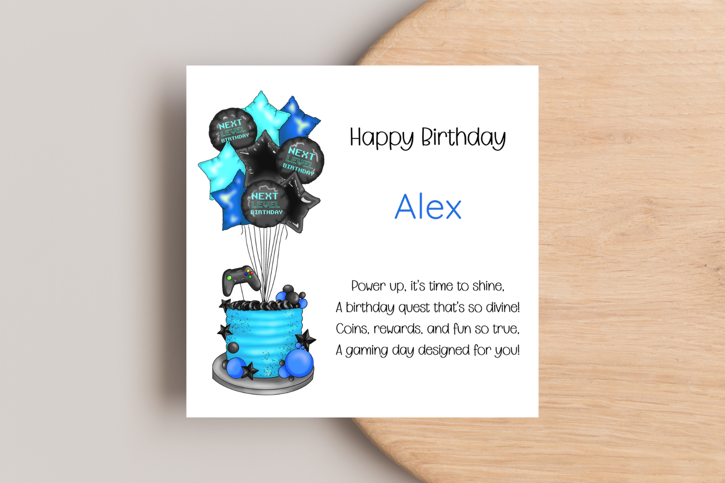Personalised Gaming Inspired Birthday Card