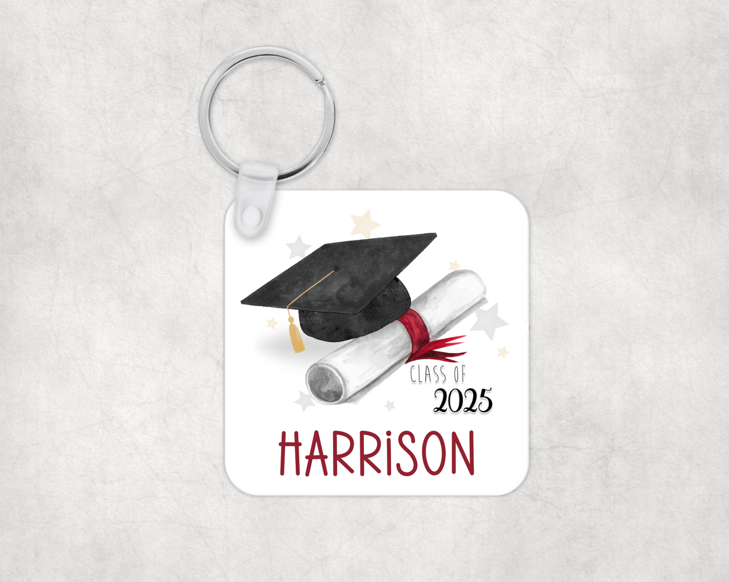 Personalised Class of 2025 Graduation Keyring