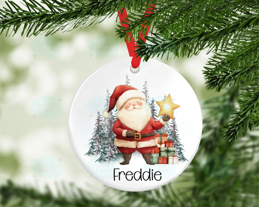 Personalised Santa Christmas Tree Decoration