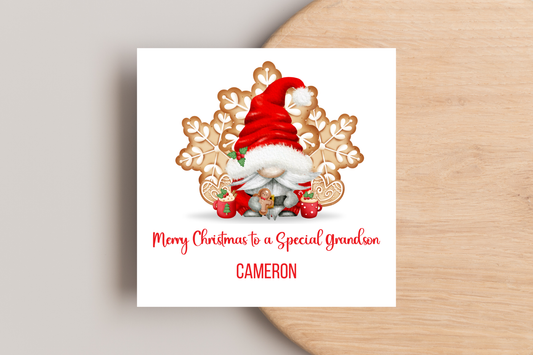 Personalised Gonk Gingerbread Christmas Card