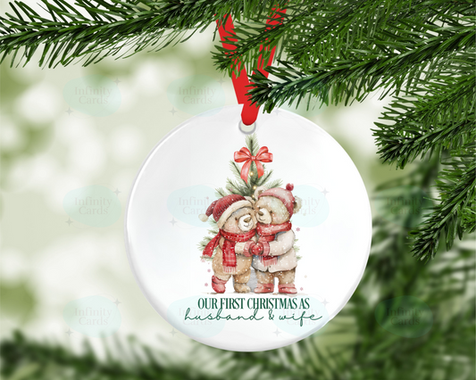 First Christmas as Husband and Wife Christmas Tree Decoration