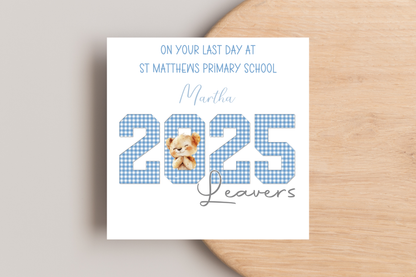Personalised 2025 Bear School Leavers Card