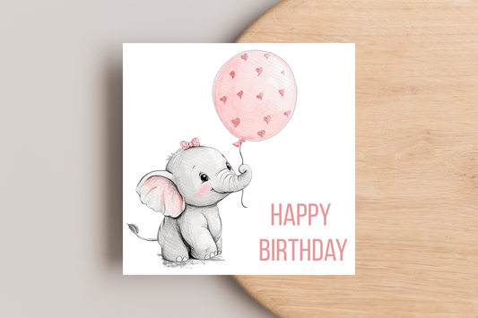 Elephant Birthday Card