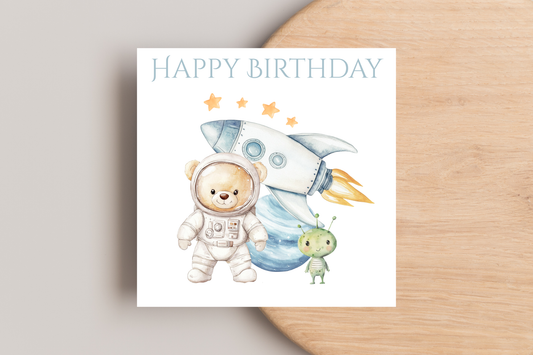 Space Birthday Card