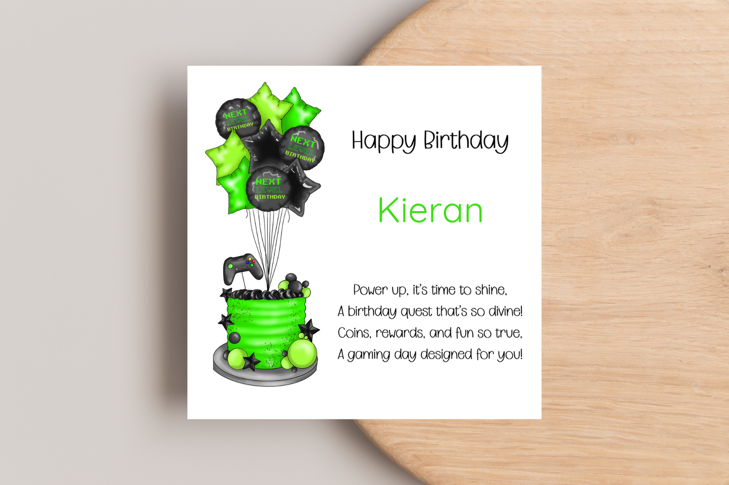 Personalised Gaming Inspired Birthday Card