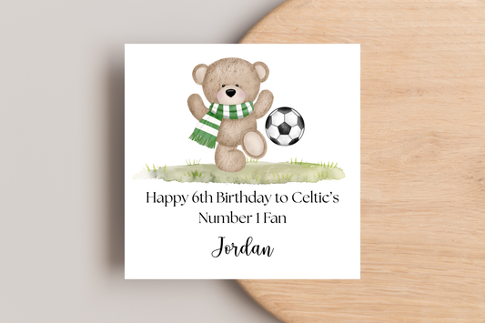 Personalised Celtic's Number 1 Fan Birthday Card