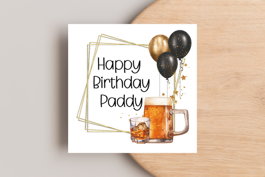 Personalised Beer Birthday Card for Him