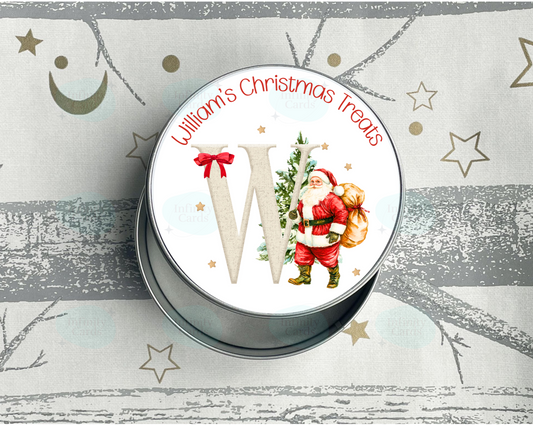 Personalised Santa Christmas Treats Tin