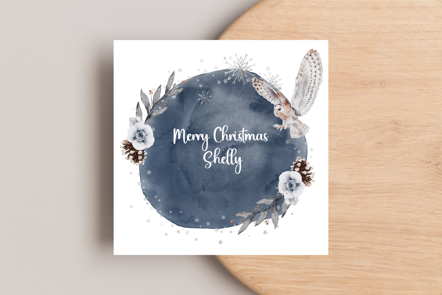 Personalised Winter Animal Christmas Card