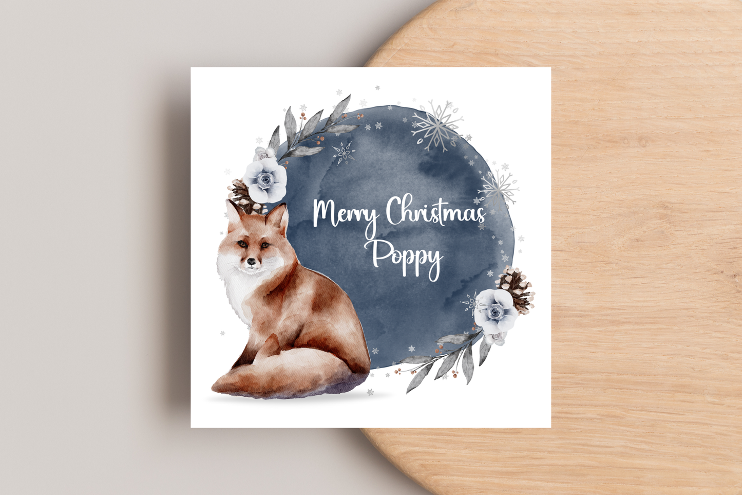 Personalised Winter Animal Christmas Card