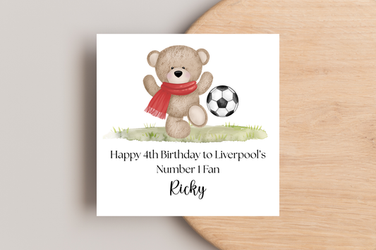 Personalised Liverpool Number 1 Fan Birthday Card