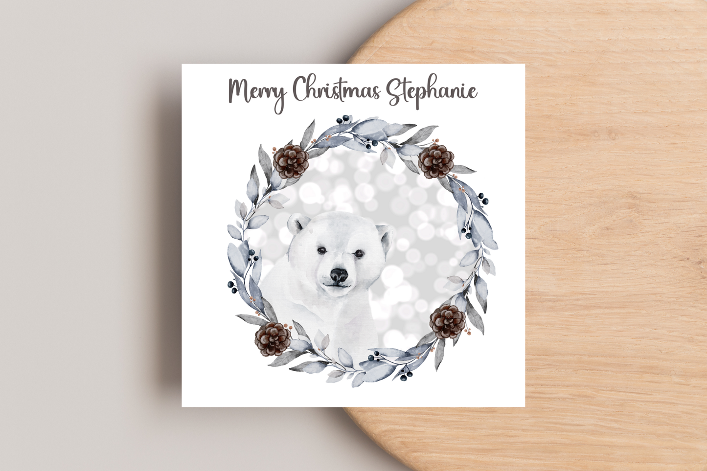 Personalised Winter Animal Christmas Card