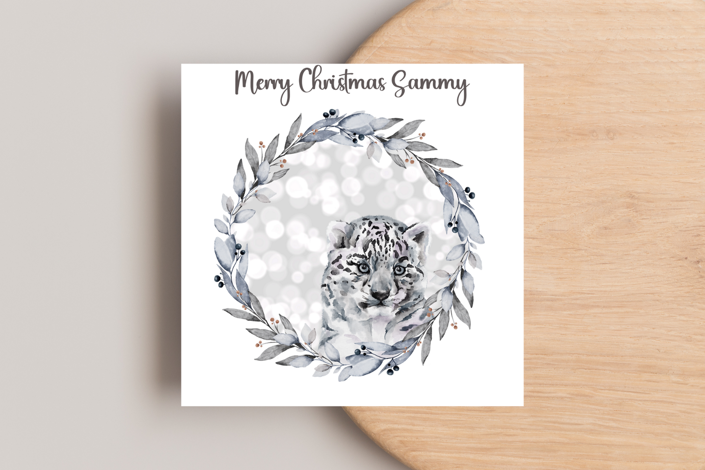 Personalised Winter Animal Christmas Card