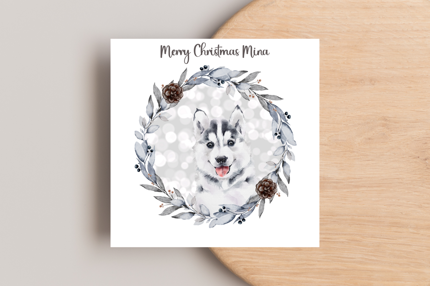Personalised Winter Animal Christmas Card