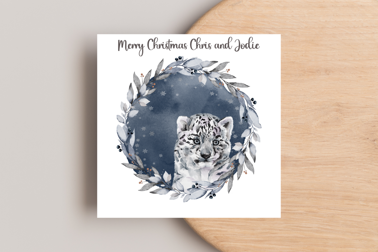 Personalised Winter Animal Christmas Card
