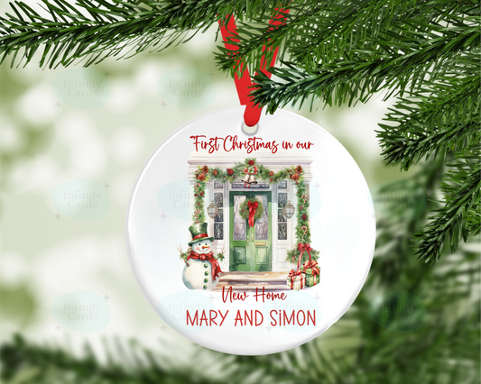 Personalised First Christmas in Your New Home Christmas Tree Decoration