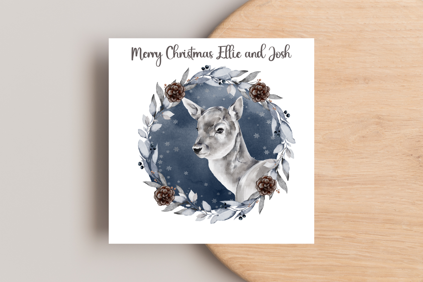Personalised Winter Animal Christmas Card