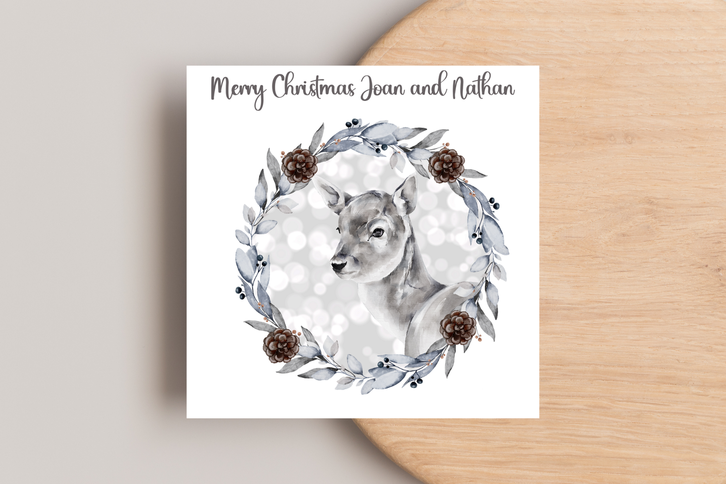 Personalised Winter Animal Christmas Card