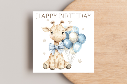 Giraffe Birthday Card