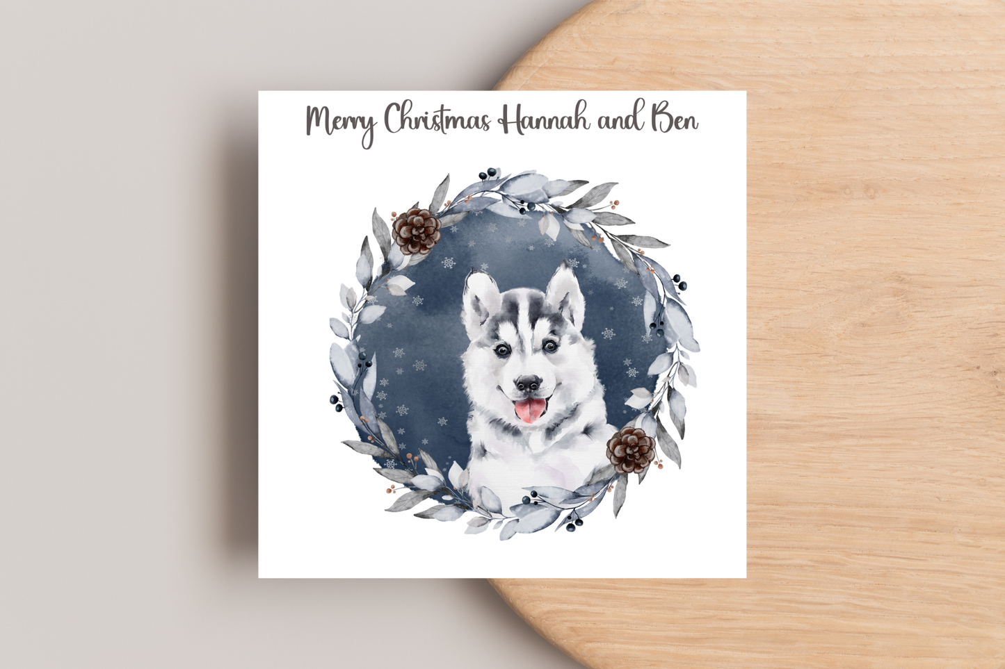 Personalised Winter Animal Christmas Card