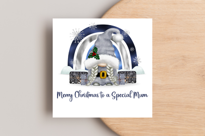 Personalised Christmas Gonk Christmas Card
