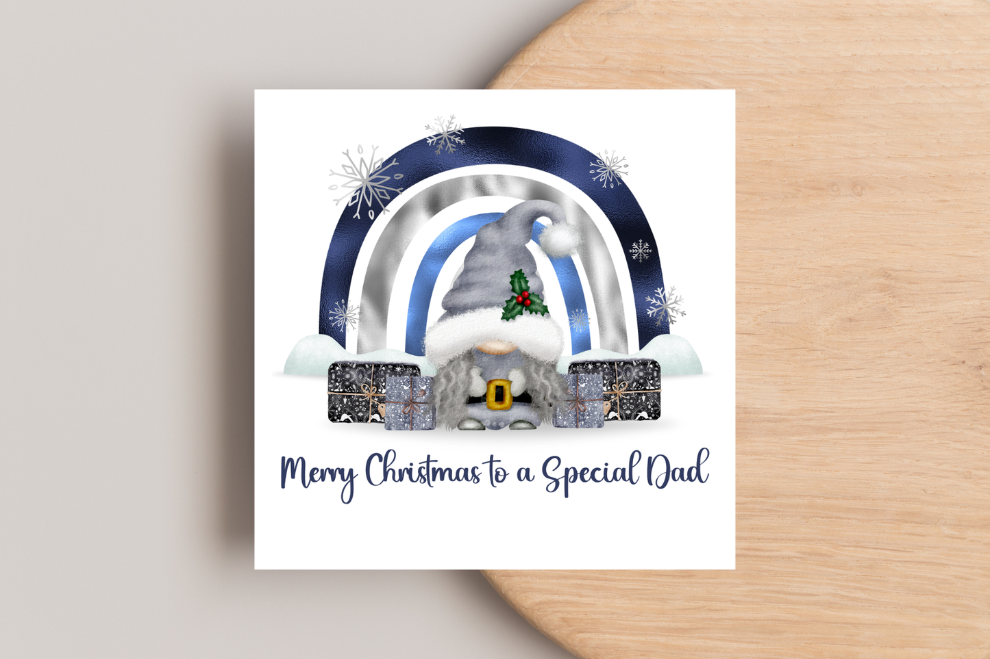 Personalised Christmas Gonk Christmas Card