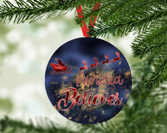 Personalised Believes Tree Decoration