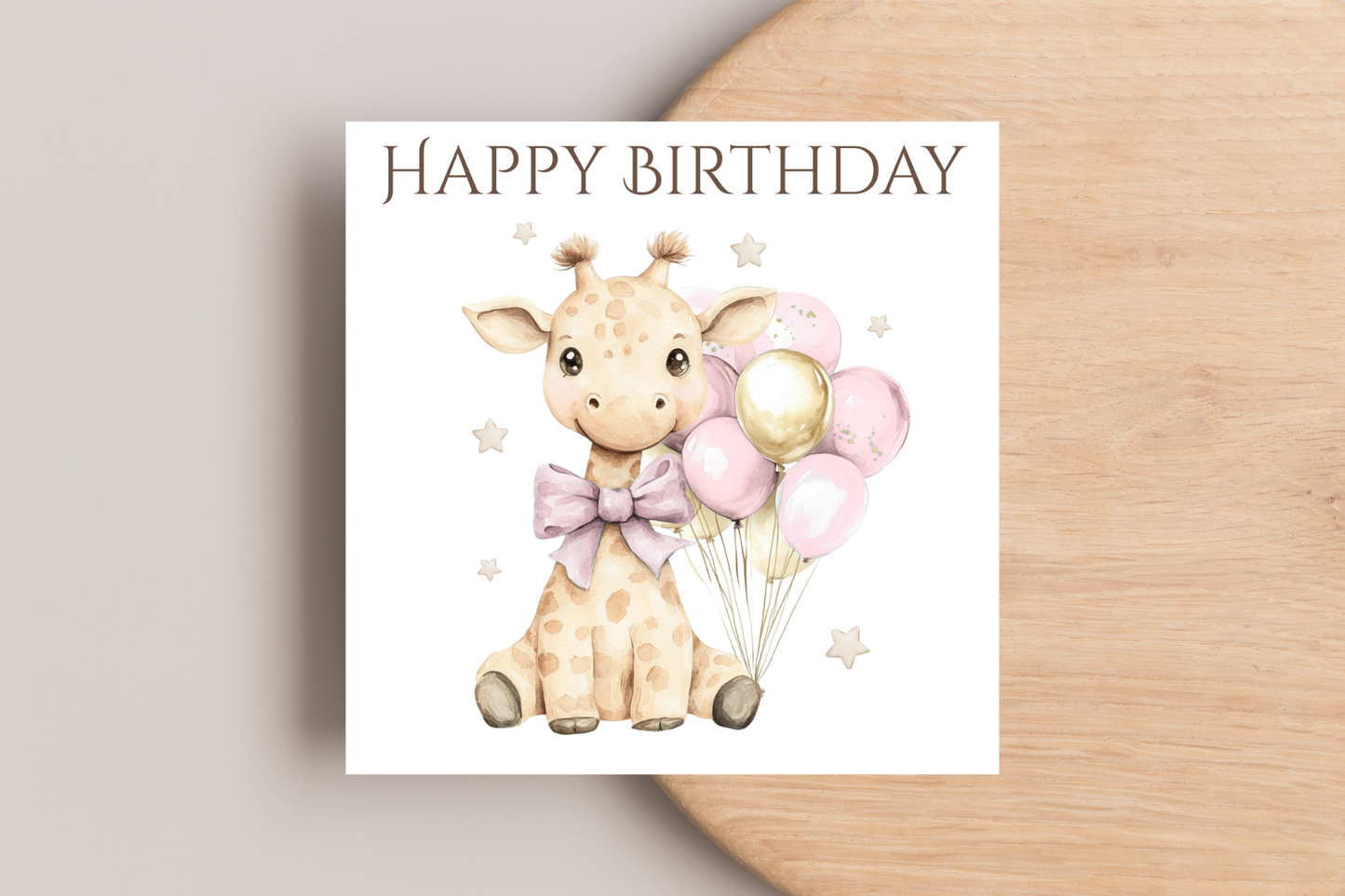 Giraffe Birthday Card
